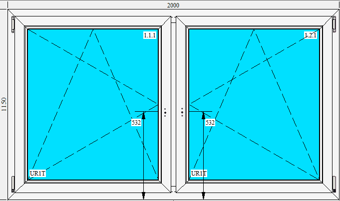 OKNO PCV 2000 x 1150 BIAŁE — zdjęcie 1